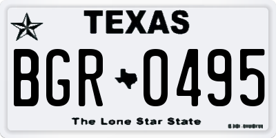 TX license plate BGR0495