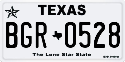 TX license plate BGR0528