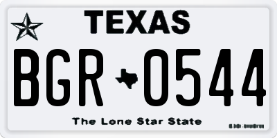 TX license plate BGR0544
