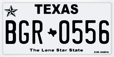 TX license plate BGR0556