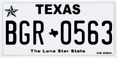TX license plate BGR0563