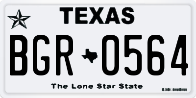TX license plate BGR0564