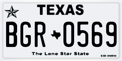 TX license plate BGR0569
