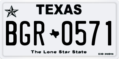 TX license plate BGR0571