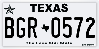 TX license plate BGR0572