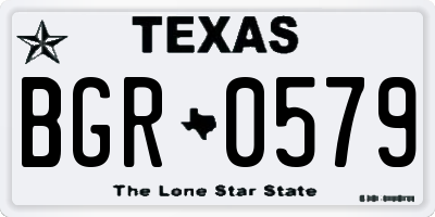 TX license plate BGR0579