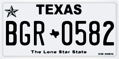 TX license plate BGR0582