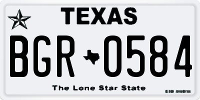 TX license plate BGR0584