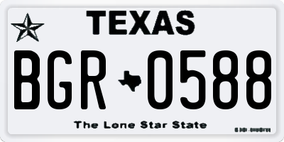 TX license plate BGR0588