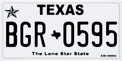 TX license plate BGR0595