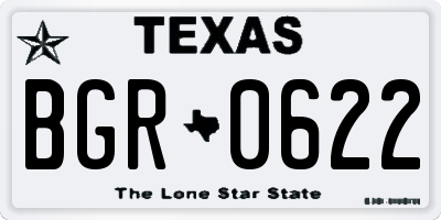 TX license plate BGR0622