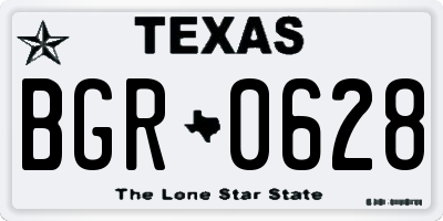 TX license plate BGR0628