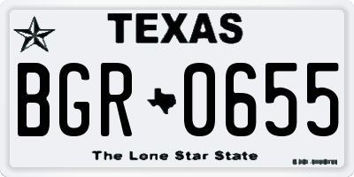 TX license plate BGR0655