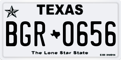 TX license plate BGR0656