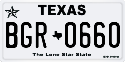 TX license plate BGR0660