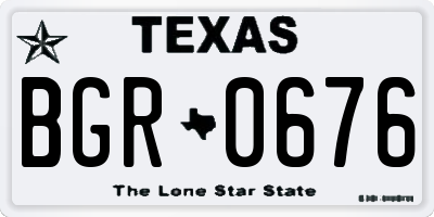 TX license plate BGR0676