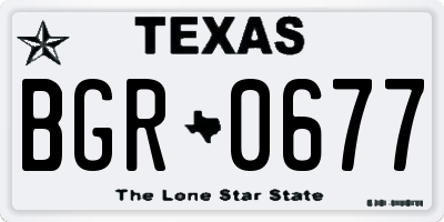 TX license plate BGR0677