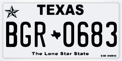 TX license plate BGR0683