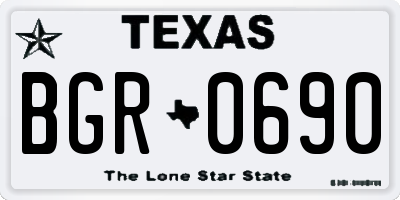 TX license plate BGR0690