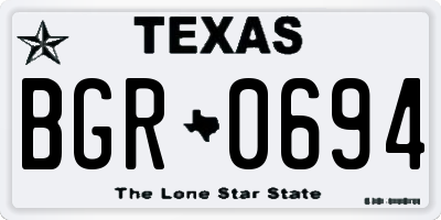 TX license plate BGR0694
