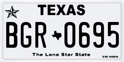 TX license plate BGR0695