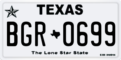 TX license plate BGR0699