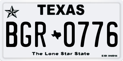 TX license plate BGR0776