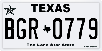 TX license plate BGR0779