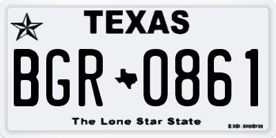 TX license plate BGR0861