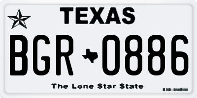 TX license plate BGR0886