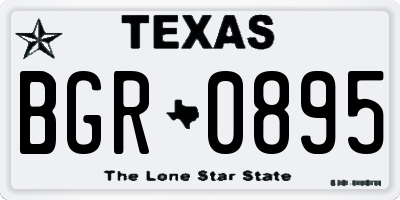 TX license plate BGR0895
