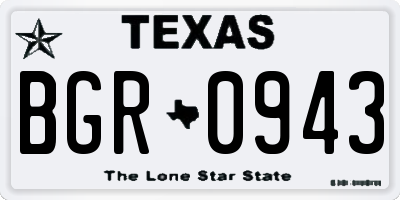 TX license plate BGR0943