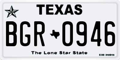 TX license plate BGR0946