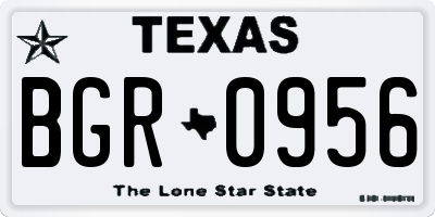 TX license plate BGR0956