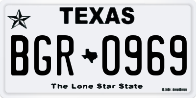 TX license plate BGR0969