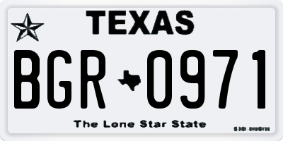 TX license plate BGR0971