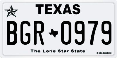 TX license plate BGR0979