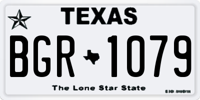 TX license plate BGR1079