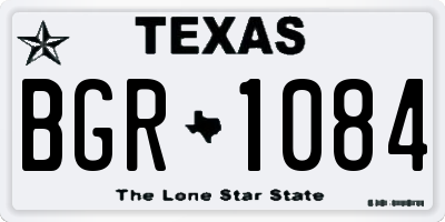 TX license plate BGR1084