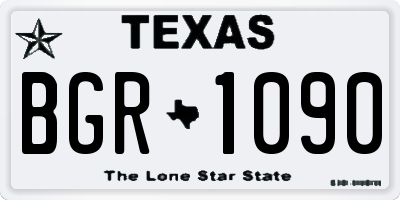 TX license plate BGR1090