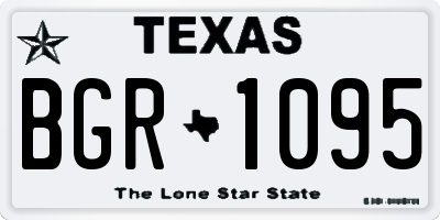 TX license plate BGR1095