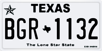 TX license plate BGR1132