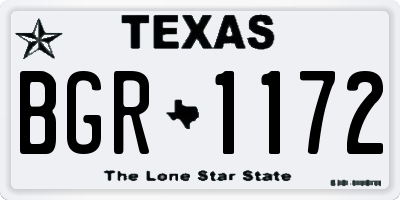 TX license plate BGR1172