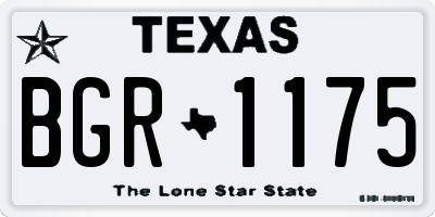 TX license plate BGR1175