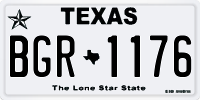 TX license plate BGR1176