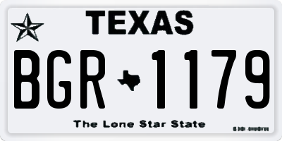 TX license plate BGR1179