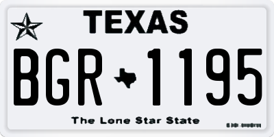 TX license plate BGR1195