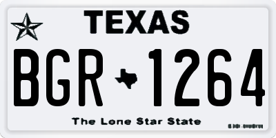 TX license plate BGR1264