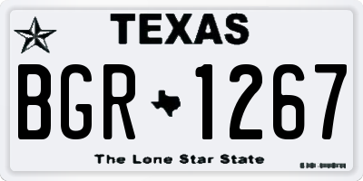 TX license plate BGR1267