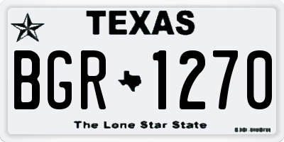 TX license plate BGR1270